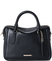 BRAHMIN Nightshade Collection Black Micaela Satchel Bag