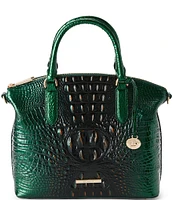 BRAHMIN Ombre Melbourne Collection Evergreen Duxbury Satchel Bag