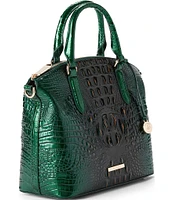 BRAHMIN Ombre Melbourne Collection Evergreen Duxbury Satchel Bag