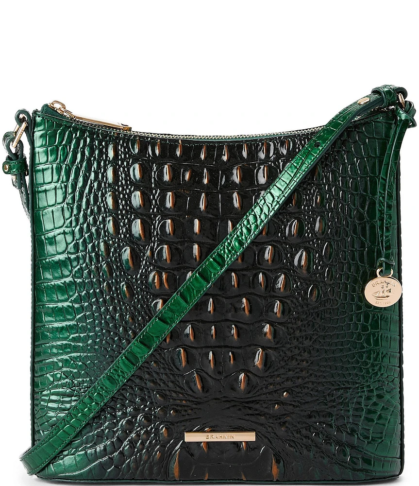 BRAHMIN Ombre Melbourne Collection Evergreen Katie Crossbody Bag