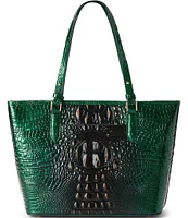 BRAHMIN Ombre Melbourne Collection Evergreen Medium Asher Tote Bag