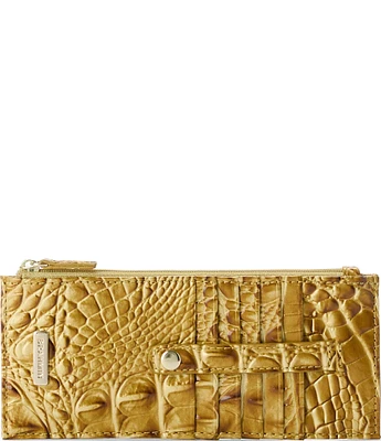 BRAHMIN Ombre Melbourne Collection Golden Rod Credit Card Wallet