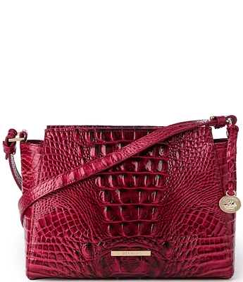 BRAHMIN Ombre Melbourne Collection Hillary Merlot Crossbody Bag