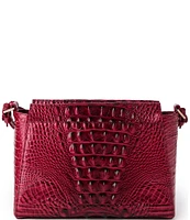 BRAHMIN Ombre Melbourne Collection Hillary Merlot Crossbody Bag