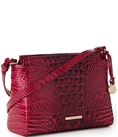 BRAHMIN Ombre Melbourne Collection Hillary Merlot Crossbody Bag