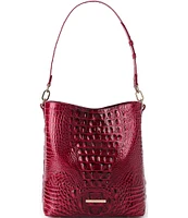 BRAHMIN Ombre Melbourne Collection Merlot Celina Bucket Bag