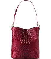 BRAHMIN Ombre Melbourne Collection Merlot Celina Bucket Bag