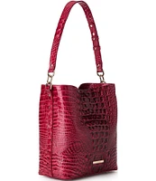 BRAHMIN Ombre Melbourne Collection Merlot Celina Bucket Bag