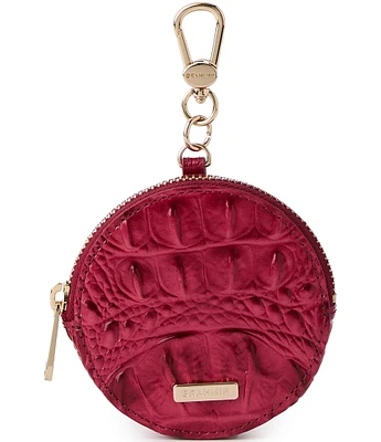 BRAHMIN Ombre Melbourne Collection Merlot Circle Coin Purse