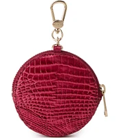 BRAHMIN Ombre Melbourne Collection Merlot Circle Coin Purse