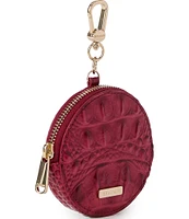 BRAHMIN Ombre Melbourne Collection Merlot Circle Coin Purse