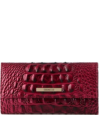 BRAHMIN Ombre Melbourne Collection Merlot Cordelia Accordion Wallet