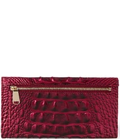 BRAHMIN Ombre Melbourne Collection Merlot Cordelia Accordion Wallet