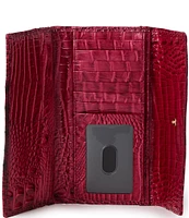 BRAHMIN Ombre Melbourne Collection Merlot Cordelia Accordion Wallet