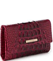 BRAHMIN Ombre Melbourne Collection Merlot Cordelia Accordion Wallet