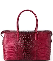 BRAHMIN Ombre Melbourne Collection Merlot Duxbury Weekender Bag