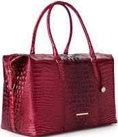 BRAHMIN Ombre Melbourne Collection Merlot Duxbury Weekender Bag