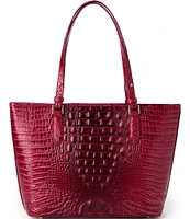 BRAHMIN Ombre Melbourne Collection Merlot Medium Asher Tote Bag