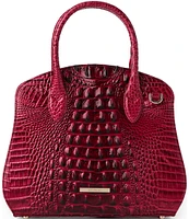 BRAHMIN Ombre Melbourne Collection Merlot Rosetta Satchel Bag