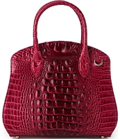 BRAHMIN Ombre Melbourne Collection Merlot Rosetta Satchel Bag