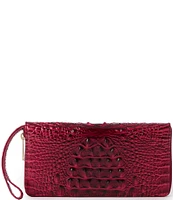 BRAHMIN Ombre Melbourne Collection Merlot Skyler Travel Wallet