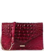 BRAHMIN Ombre Melbourne Collection Merlot Wendy Crossbody Bag