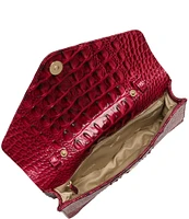 BRAHMIN Ombre Melbourne Collection Merlot Wendy Crossbody Bag