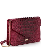 BRAHMIN Ombre Melbourne Collection Merlot Wendy Crossbody Bag