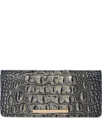 BRAHMIN Ombre Melbourne Collection Twilight Blue Ady Bifold Wallet