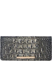 BRAHMIN Ombre Melbourne Collection Twilight Blue Ady Bifold Wallet