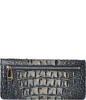 BRAHMIN Ombre Melbourne Collection Twilight Blue Ady Bifold Wallet