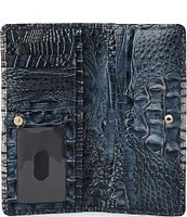 BRAHMIN Ombre Melbourne Collection Twilight Blue Ady Bifold Wallet