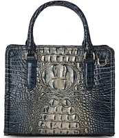 BRAHMIN Ombre Melbourne Collection Twilight Blue Cami Satchel Bag