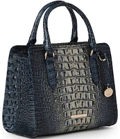 BRAHMIN Ombre Melbourne Collection Twilight Blue Cami Satchel Bag