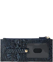 BRAHMIN Ombre Melbourne Collection Twilight Blue Credit Card Wallet