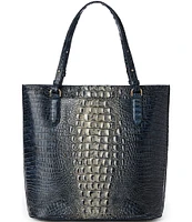 BRAHMIN Ombre Melbourne Collection Twilight Blue Ezra Tote Bag