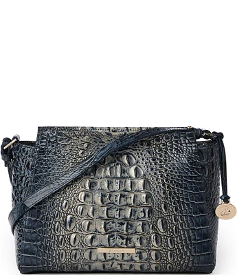 BRAHMIN Ombre Melbourne Collection Twilight Blue Hillary Crossbody Bag