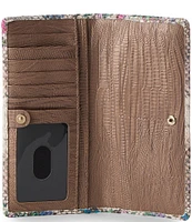 BRAHMIN Piaffe Collection Ady Snake Print Floral Wallet