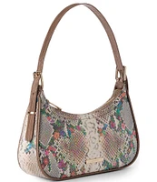BRAHMIN Piaffe Collection Kyrie Snake Print Floral Shoulder Bag