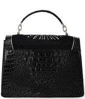 BRAHMIN Revel Collection Black Hallie Satchel Bag