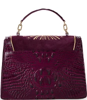 BRAHMIN Revel Collection Sugar Plum Hallie Gold Speckled Star Satchel Bag