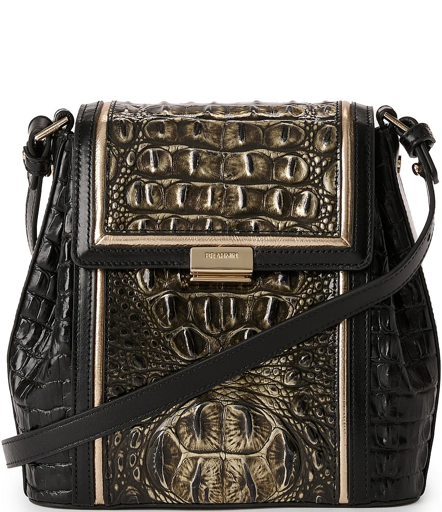 BRAHMIN Sarastro Collection Onyx Margo Crossbody Bag