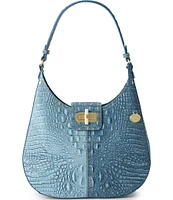 BRAHMIN Secour Collection Denim Fallon Hobo Shoulder Bag