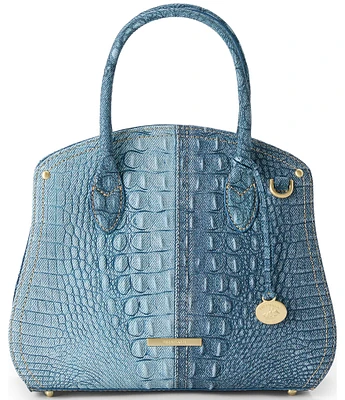 BRAHMIN Secour Collection Denim Rosetta Satchel Bag