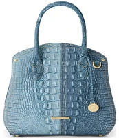 BRAHMIN Secour Collection Denim Rosetta Satchel Bag