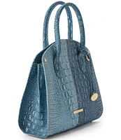 BRAHMIN Secour Collection Denim Rosetta Satchel Bag