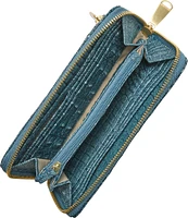 BRAHMIN Secour Collection Denim Suri Wallet