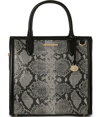 BRAHMIN Spark Collection Black Caroline Satchel Bag