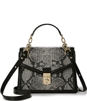 BRAHMIN Spark Collection Black Small Hallie Satchel Bag