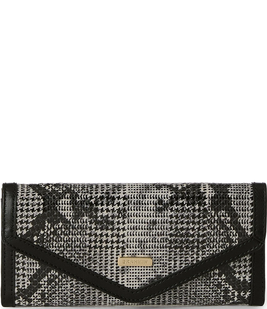 BRAHMIN Spark Collection Black Veronica Trifold Wallet